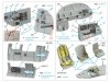 Quinta Studio QD48542 Boeing B-17F 3D-Printed & coloured Interior on decal paper (HK models, Eduard) 1/48
